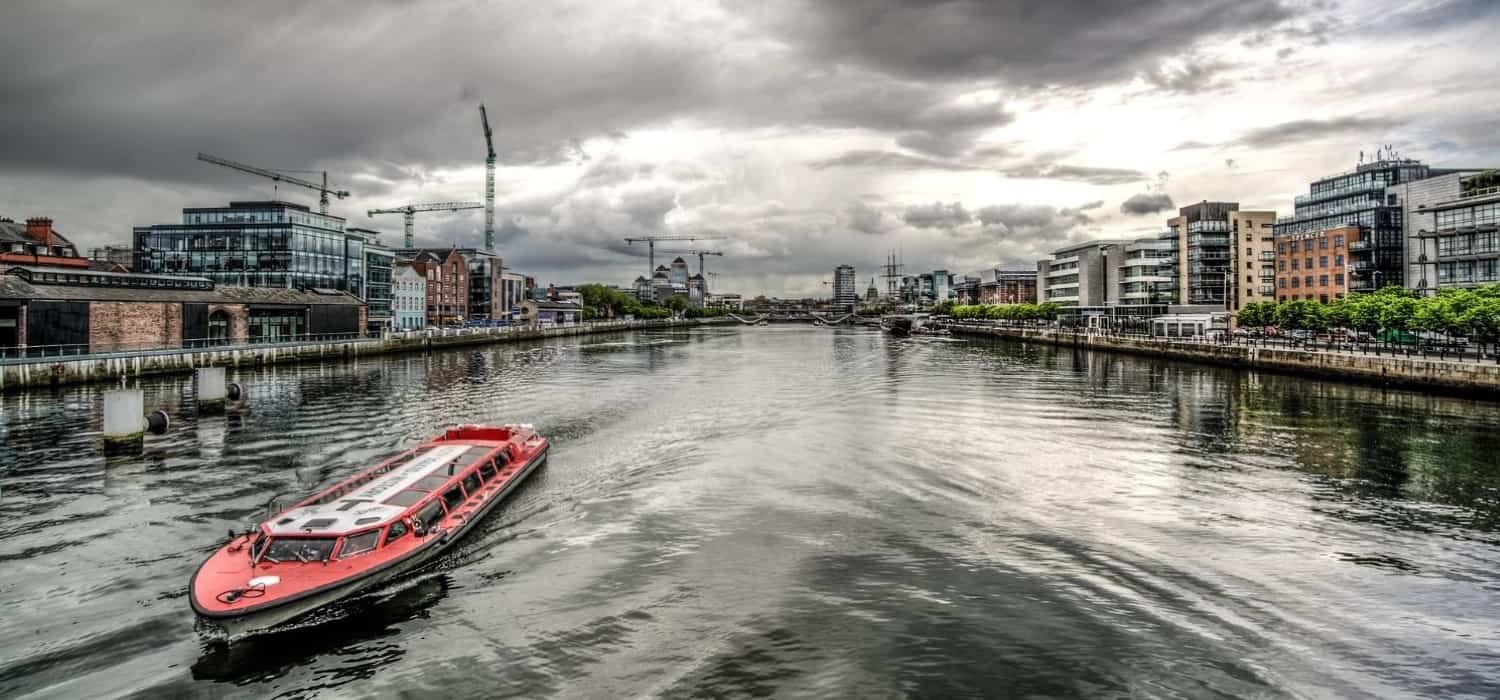 Liffey River in Dublin, Ireland. Travel with World Lifetime Journeys