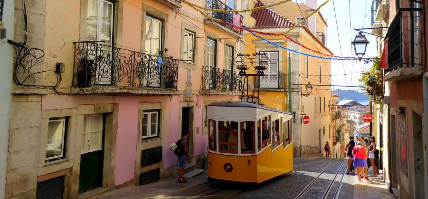 Lisbon famous trams, Portugal. Travel with World Lifetime Journeys