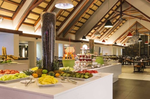 Main restaurant at Maritim Crystals Beach. Travel with World Lifetime Journeys in Mauritius