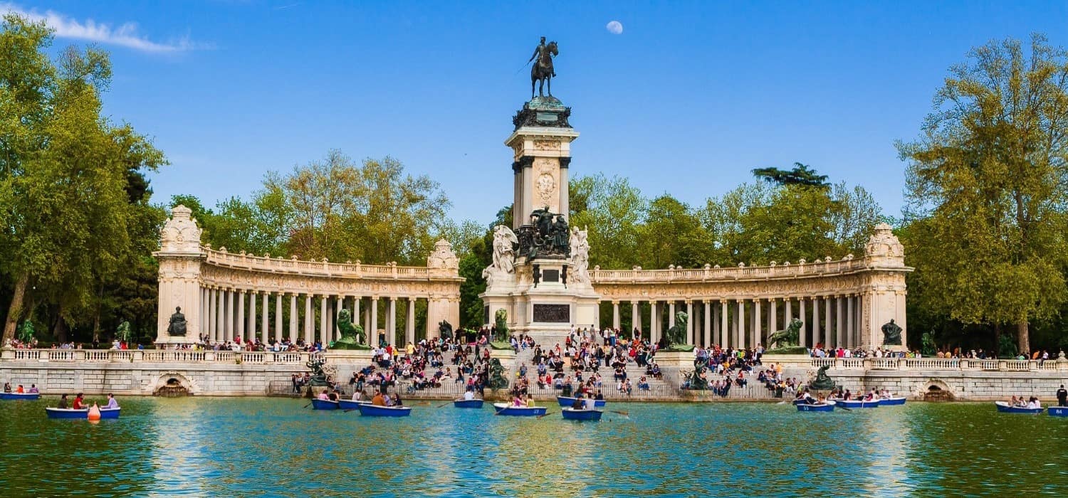 Monument of Alfonso XII in Retiro Park in Madrid, Spain. Travel with World Lifetime Journeys