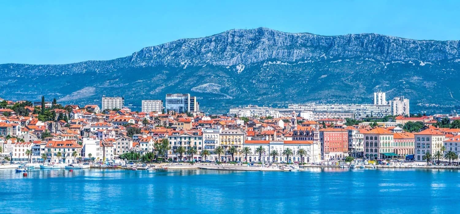 Mountains in the background of Split, Croatia. Travel with World Lifetime Journeys
