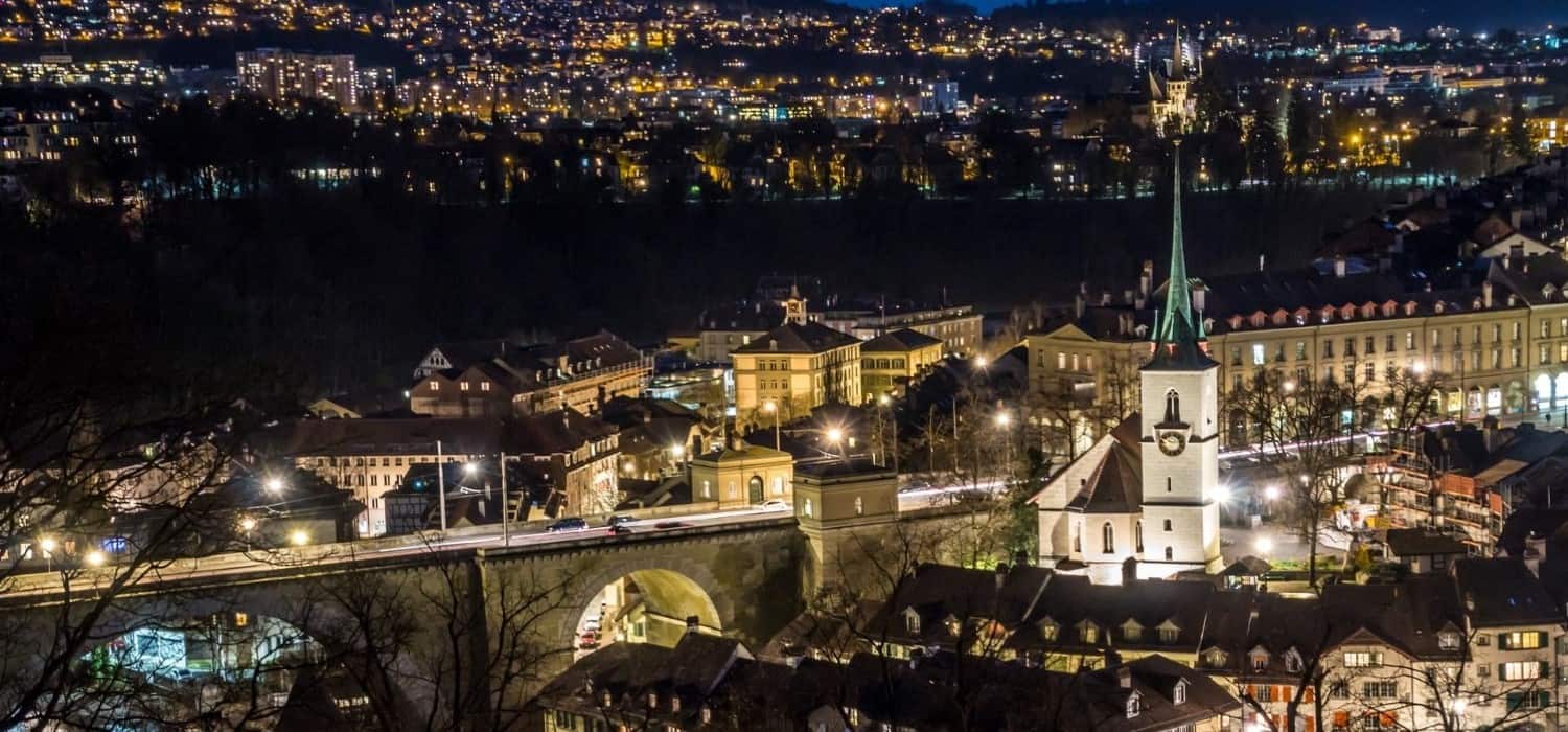 Night in Bern, Switzerland. Travel with World Lifetime Journeys
