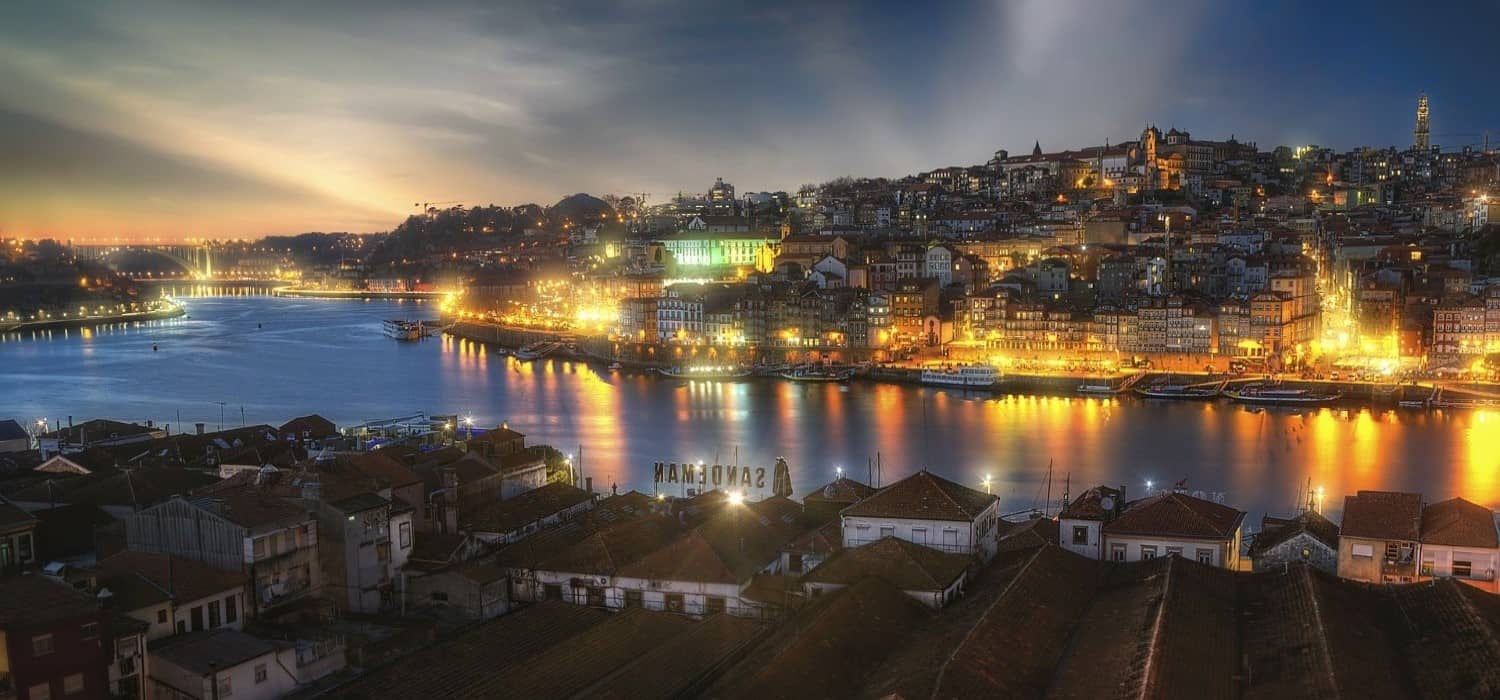 Night over Porto, Portugal. Travel with World Lifetime Journeys