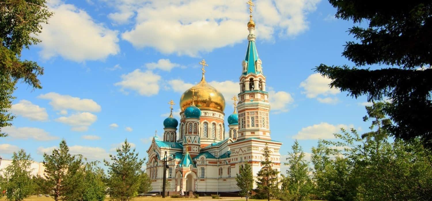 Orthodox church in Omsk, Russia. Travel with World Lifetime Journeys