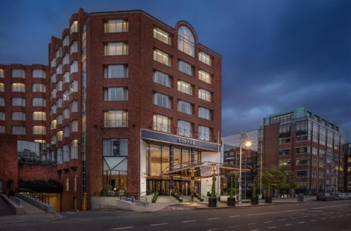 Outside view at Conrad Dublin in Ireland. Travel with World Lifetime Journeys