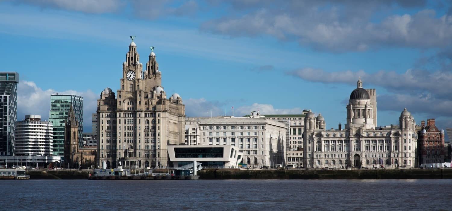 Panorama of Liverpool, United Kingdom. Travel with World Lifetime Journeys