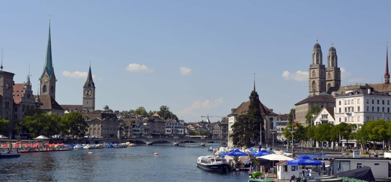 Panorama of Zurich, Switzerland. Travel with World Lifetime Journeys