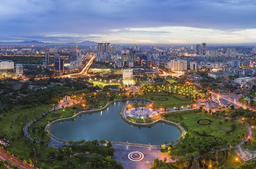 Panorama of capital Hanoi in Classic Vietnam Cultural Tour