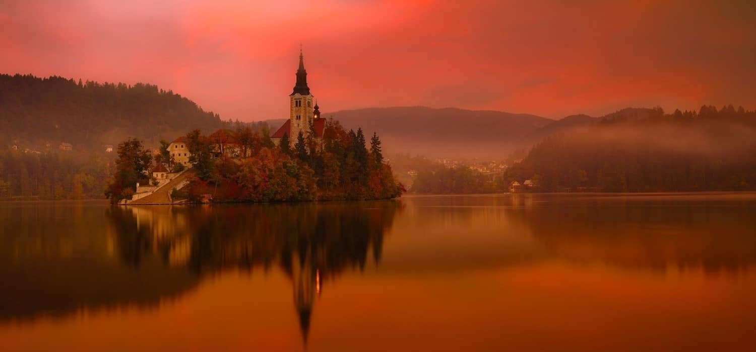 Romantic lake Bled in Slovenia. Travel with World Lifetime Journeys