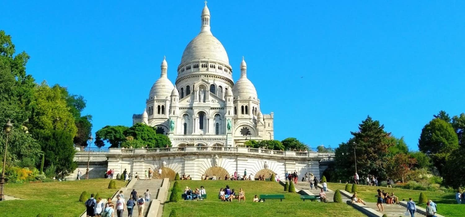 Sacre Coeur at Montmartre in Paris, France. Travel with World Lifetime Journeys