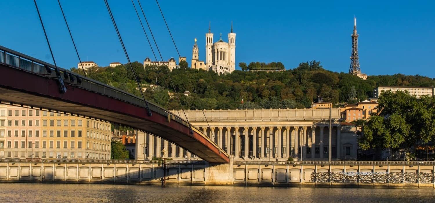 Saone river in Lyon, France. Travel with World Lifetime Journeys