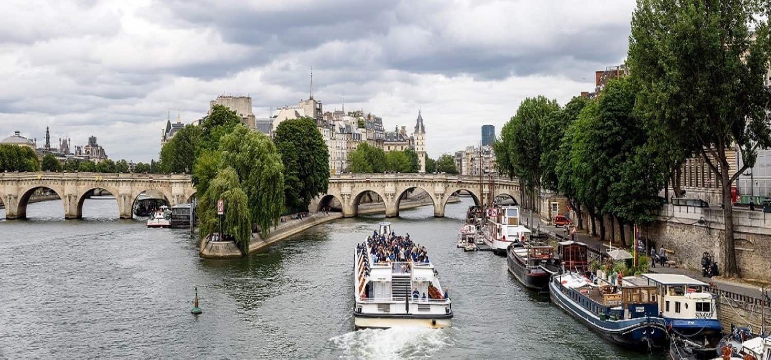 Seine river in Paris, France. Travel with World Lifetime Journeys
