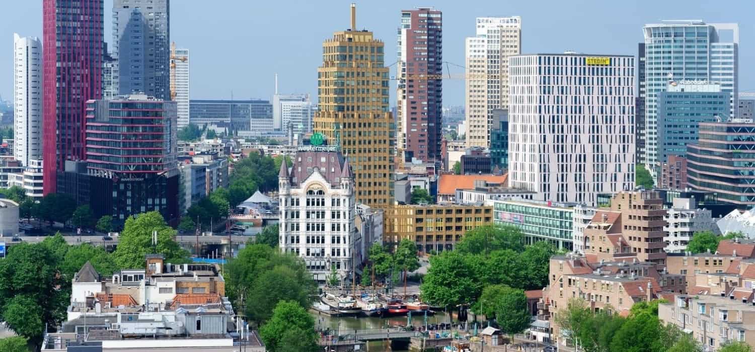 Skyline of Rotterdam, Netherlands. Travel with World Lifetime Journeys