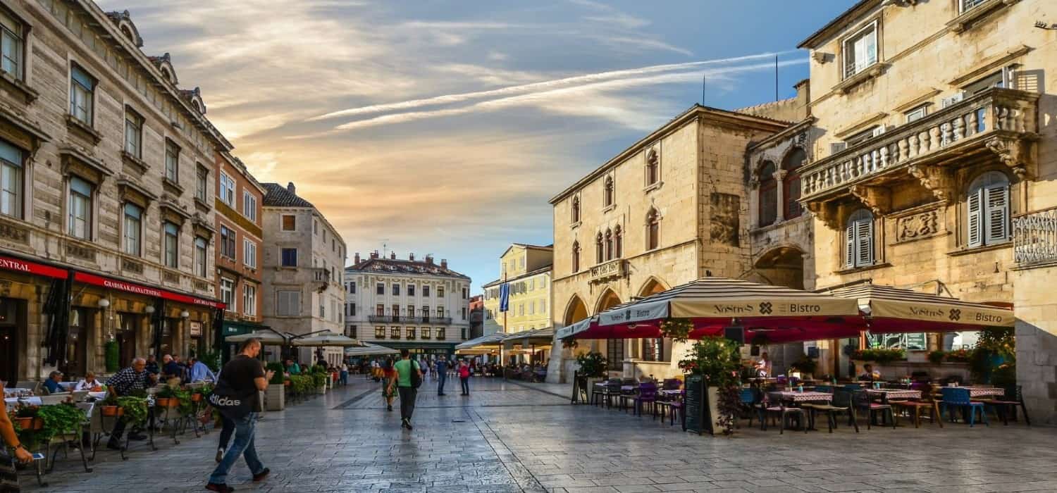 Streets in the old town of Split, Croatia. Travel with World Lifetime Journeys