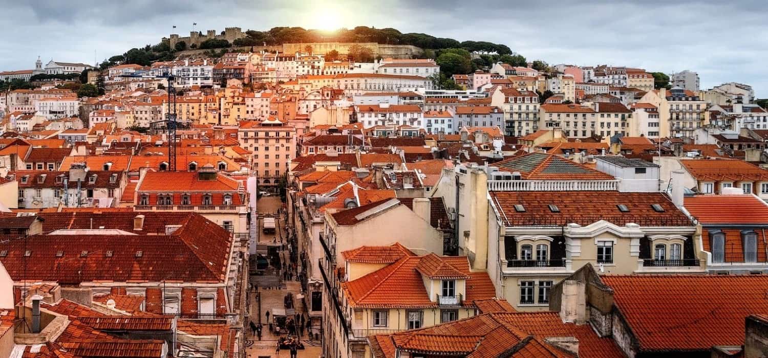 Sunset over Lisbon, Portugal. Travel with World Lifetime Journeys