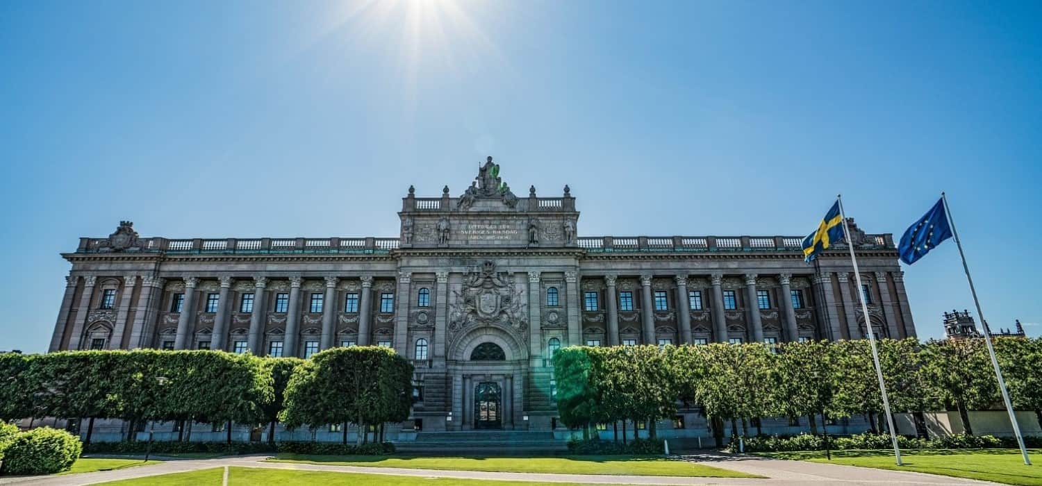 Swedish Parliament in Stockholm, Sweden. Travel with World Lifetime Journeys