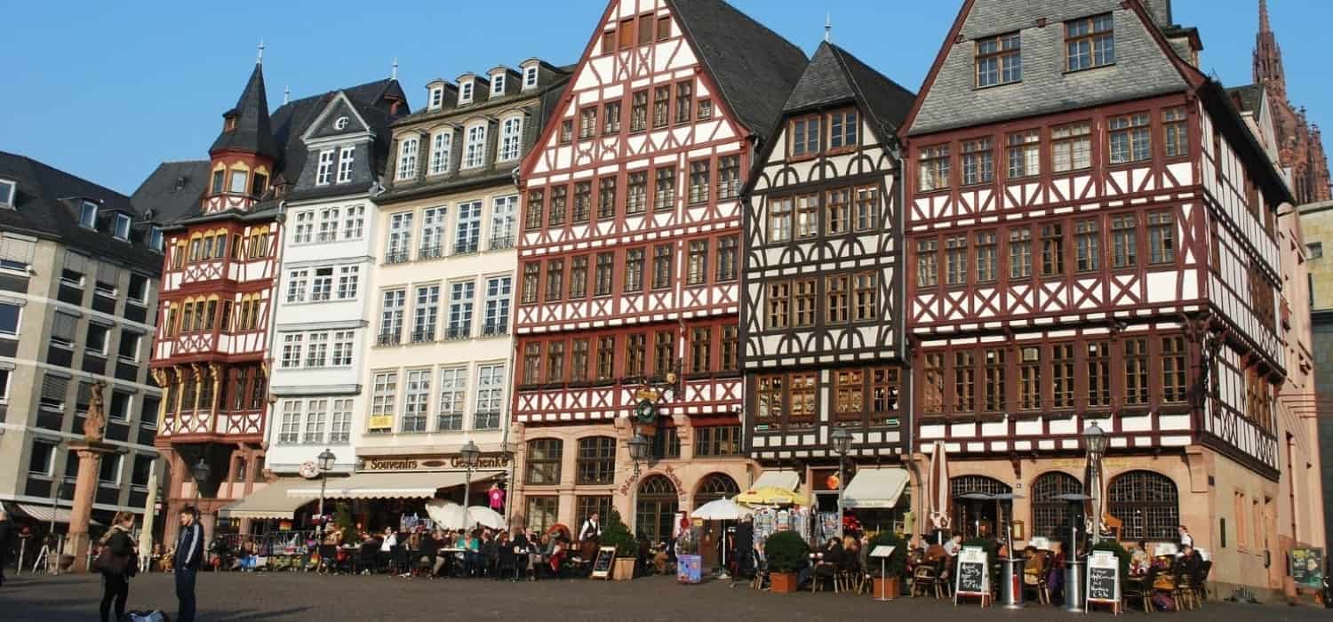 Traditional houses in Frankfurt am Maine, Germany. Travel with World Lifetime Journeys