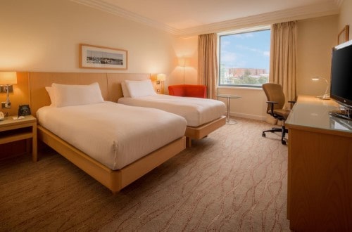 Twin room at Hilton Dublin Airport in Ireland. Travel with World Lifetime Journeys