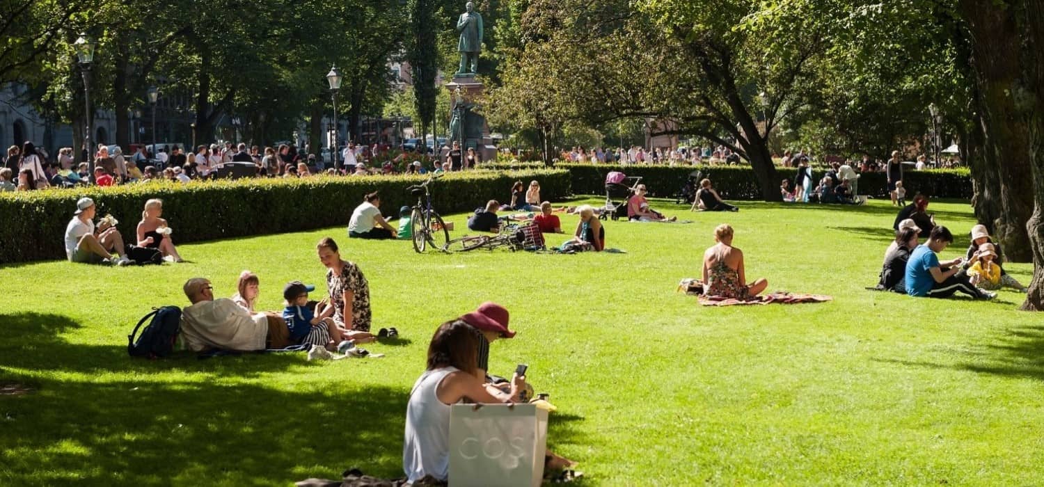 Urban park in Helsinki, Finland. Travel with World Lifetime Journeys