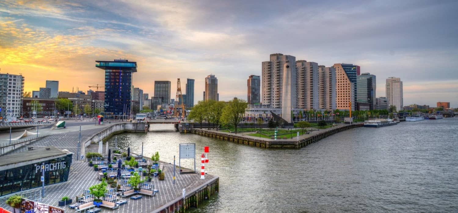 View of Rotterdam port, Netherlands. Travel with World Lifetime Journeys