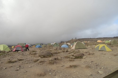 Sleeping in tents on Kilimanjaro mountain, Tanzania. Travel with World Lifetime Journeys