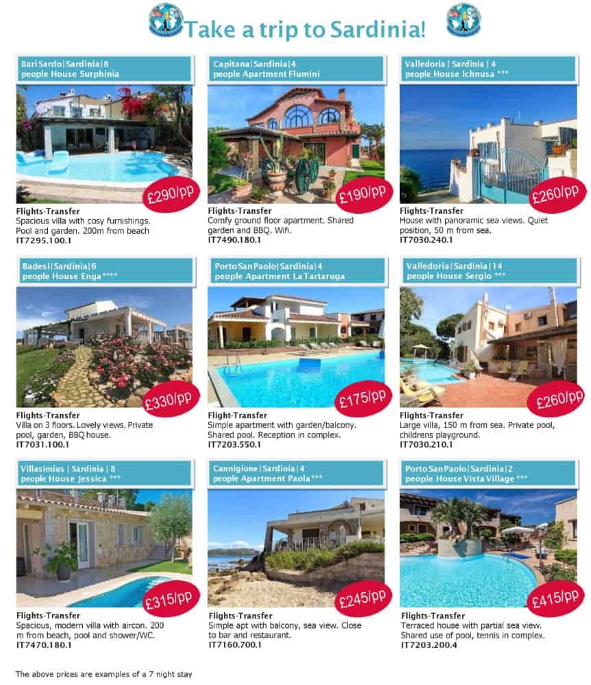 Sardinia Villa Holidays IH-WLJ. Travel with World Lifetime Journeys!