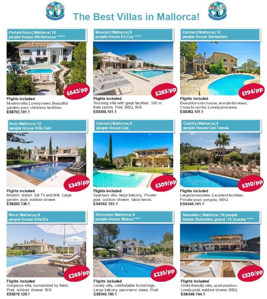 Villas Holiday Homes Mallorca Spain. Travel with World Lifetime Journeys
