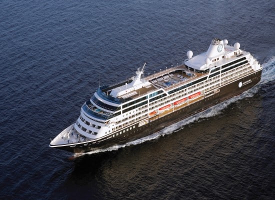 Azamara Journey Cruise Ship panorama. Travel with World Lifetime Journeys