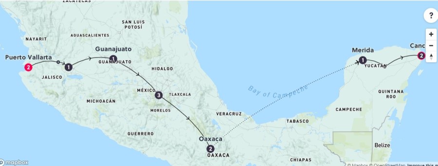 Mexico Grande Tour for Youth Itinerary. Travel with World Lifetime Journeys