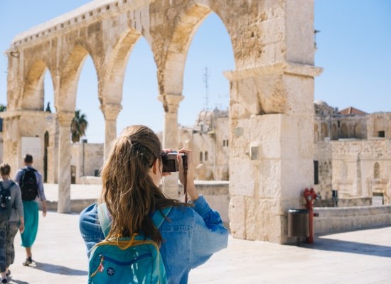 Tourists in Israel Religious Tour. Travel with World Lifetime Journeys