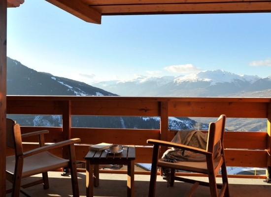 Balcony at Peisey Vallandry Hotel French Alps. Travel with World Lifetime Journeys