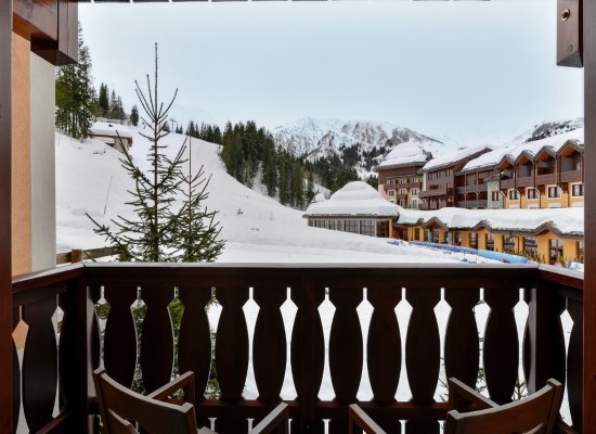 Balcony at Valmorel Resort French Alps. Travel with World Lifetime Journeys