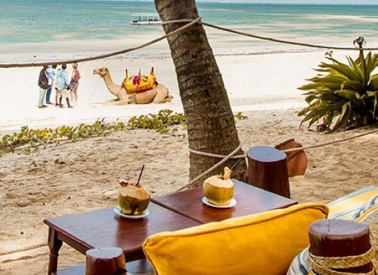 Beach at Sarova Whitesands Beach Resort Mombasa. Travel with World Lifetime Journeys