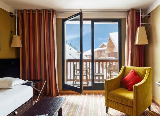 Superior room 1 at Peisey Vallandry Hotel French Alps. Travel with World Lifetime Journeys