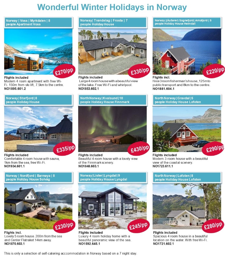Winter Villa holidays Norway. Travel with World Lifetime Journeys